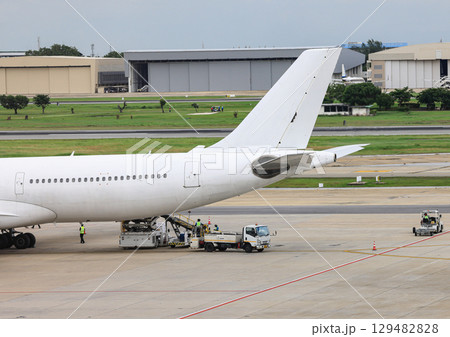 Lavatory service vehicles for emptying and refilling lavatories onboard aircraft on duty in ground handling services. Lavatory service vehicles for emptying and refilling lavatories onboard aircraft on duty in ground handling services. 129482828