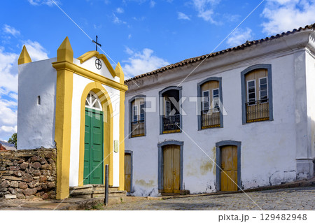 Small chapel and historic mansion Small chapel and historic mansion 129482948