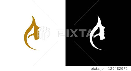 Unique and elegant logo design for a woman with the initial A 129482972