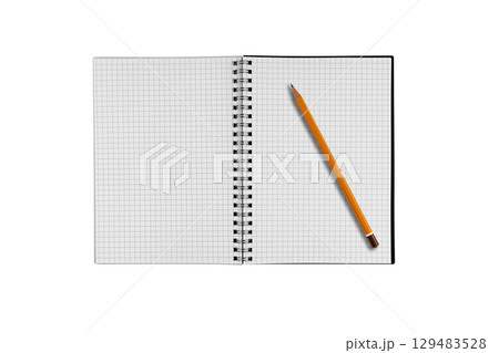 Checkered Notebook Pencil Spiral White Art Display Checkered Notebook Pencil Spiral White Art Display 129483528