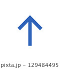 上昇する青い矢印の素材 129484495