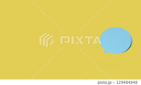 The Blue Balloon text on yellow Background 3d Rendering. The Blue Balloon text on yellow Background 3d Rendering. 129484848