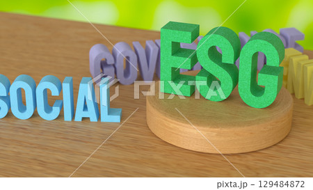 The ESG for ecology or  environment concept  3d Rendering. 129484872