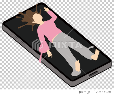 スマホ依存の女性 129485086