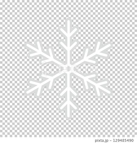 簡單的雪花插圖（彩色） 129485490