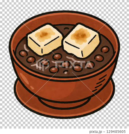 香甜絕倫的紅豆和善哉的插圖 129485605