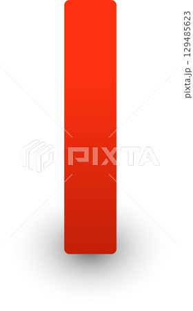 Red blank paper scraps with shadows, banners, label 129485623