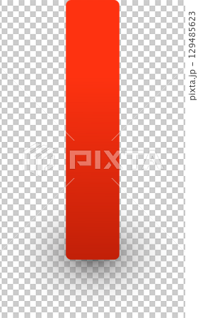Red blank paper scraps with shadows, banners, label 129485623
