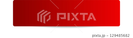 Red blank paper scraps with shadows, banners, label 129485682