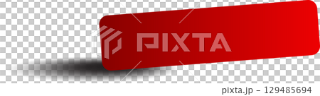 Red blank paper scraps with shadows, banners, label Red blank paper scraps with shadows, banners, label 129485694