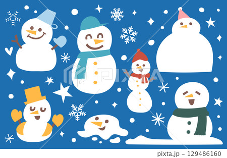 雪だるまセット 129486160