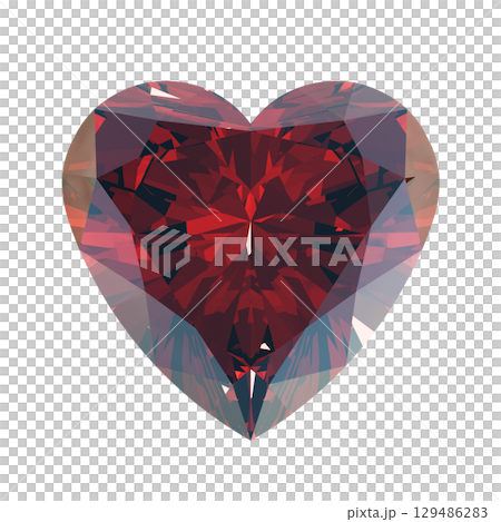 Heart-shaped cut ruby 1 129486283