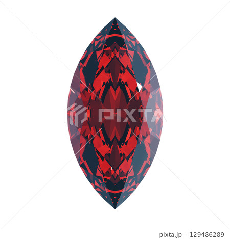 マーキスカットのルビー1 129486289