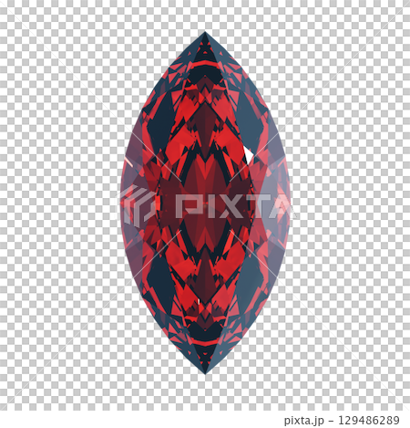 マーキスカットのルビー1 129486289