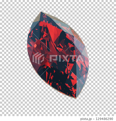 馬眼形切割紅寶石 2 129486290