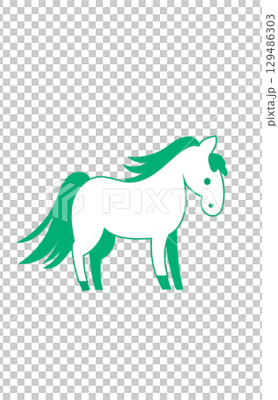 Simple horse vector illustration Vector 129486303