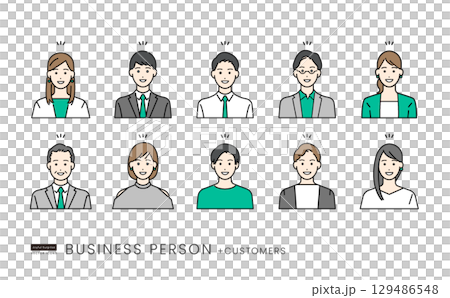 A simple facial expression set (surprised) that is easy to use in business situations A simple facial expression set (surprised) that is easy to use in business situations 129486548