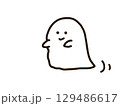 可愛いシンプルなオバケ 129486617