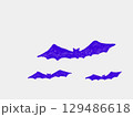 3匹のコウモリの可愛いイラスト 129486618