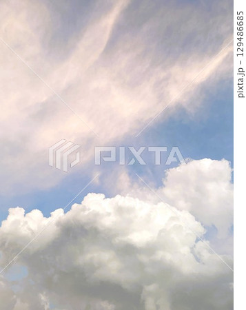 夏の夕暮れに見られた雲の多い空6 夏の夕暮れに見られた雲の多い空6 129486685