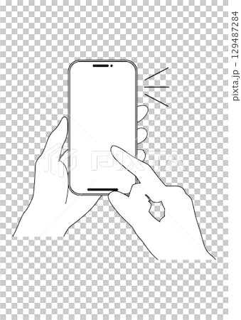 手操作智能手機 129487284