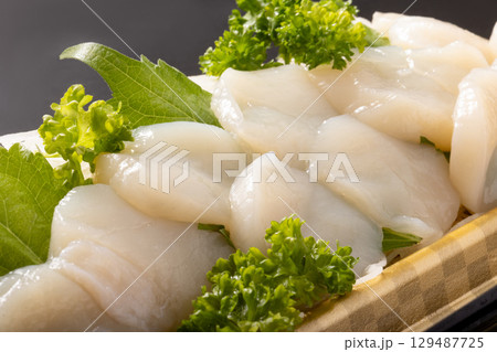 ［北海道産］ホタテ貝柱　刺身 129487725