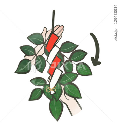 イラスト素材:玉串拝礼3(結婚式) イラスト素材:玉串拝礼3(結婚式) 129488034