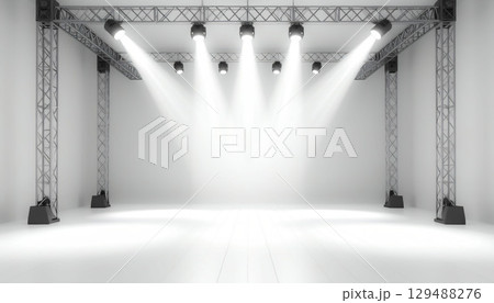 ステージ・舞台・スポットライトの背景素材 129488276