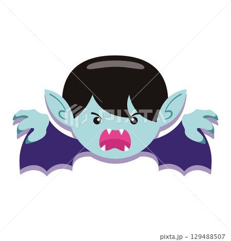 Vampire bat cartoon character. Vector 129488507
