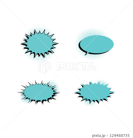 Comic book style speech bubbles Comic book style speech bubbles 129488735