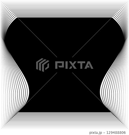 Square frame emblem blend line gradient for banner, badges, flyer 129488806