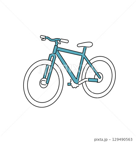 シンプルな自転車のイラスト シンプルな自転車のイラスト 129490563