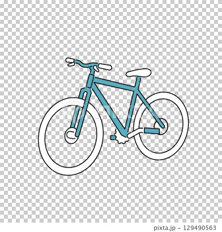 シンプルな自転車のイラスト シンプルな自転車のイラスト 129490563