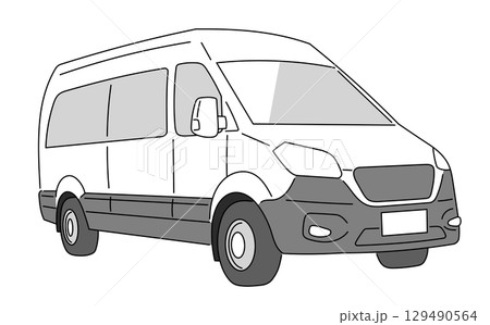 シンプルな車のイラスト シンプルな車のイラスト 129490564