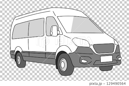シンプルな車のイラスト シンプルな車のイラスト 129490564