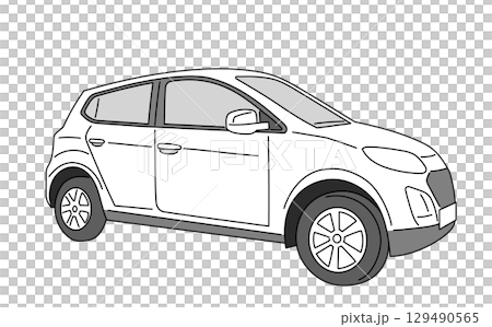 シンプルな車のイラスト 129490565