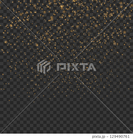 Golden Glitter Sparkle Dust Particles Overlay. Shiny Abstract Background. Vector Golden Glitter Sparkle Dust Particles Overlay. Shiny Abstract Background. Vector 129490761