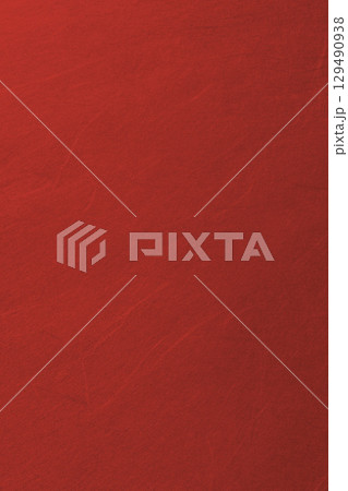 赤色の和紙の背景 赤色の和紙の背景 129490938