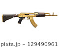 AK47 machine gun decorated with gold. 129490961