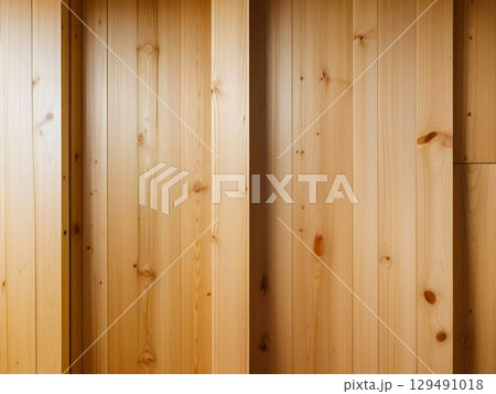 木の板を並べた壁の背景素材 木の板を並べた壁の背景素材 129491018