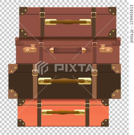 堆疊的旅行袋 129491613