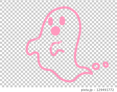 Simple ghost icon (pink) 129491772