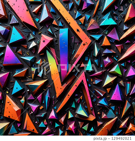 Iridescent Highlights On Textured Maximalist Surface 129492021