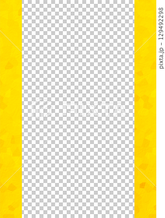 Autumn color simple yellow Japanese paper pattern frame background illustration vertical left and right lines flyer background material Autumn color simple yellow Japanese paper pattern frame background illustration vertical left and right lines flyer background material 129492298