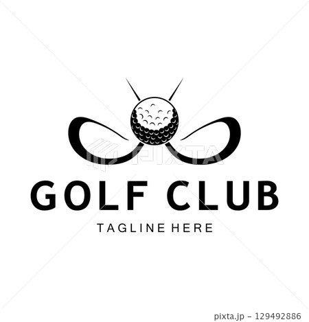 Golf ball logo, Golf design stick logo, logo for professional golf team, golf club, tournament, golf store business, golf course, event Golf ball logo, Golf design stick logo, logo for professional golf team, golf club, tournament, golf store business, golf course, event 129492886