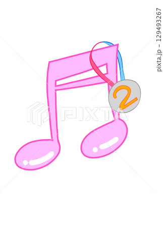 メダルをかけた音符 メダルをかけた音符 129493267