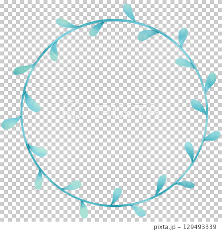 Watercolor hand-painted vine frame 129493339