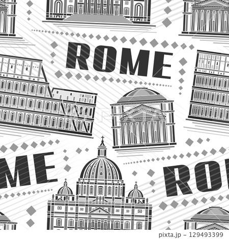 Vector Rome Seamless Pattern 129493399