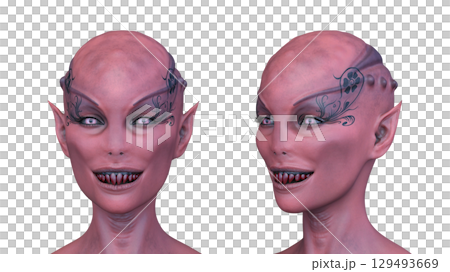 female alien face 129493669