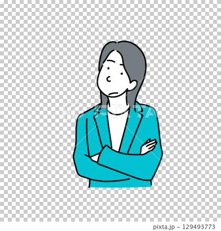 圖解 商務人士 向量 女人 129493773